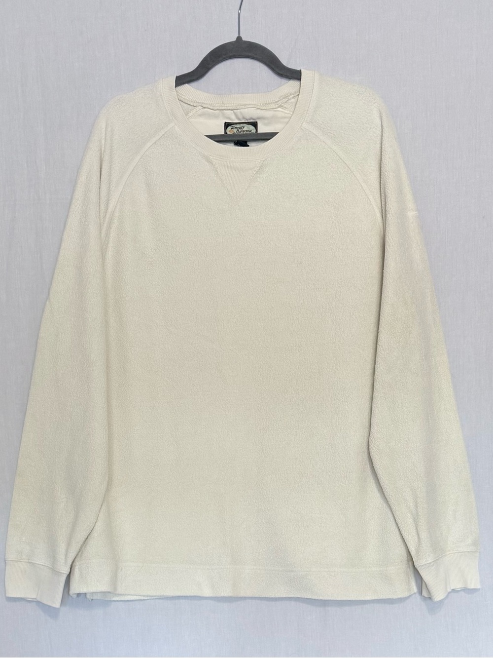 Tommy Bahama Off White Crewneck Pullover Sweatshirt Soft Cotton Blend Men's L